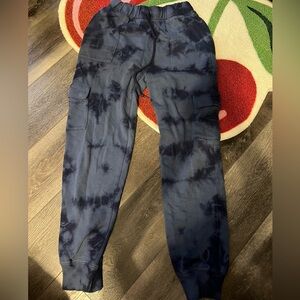 PINK Victoria's Secret Navy Tie-Dye Cargo Sweatpants
